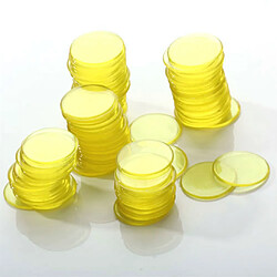 100pcs Plastique Jaune Jetons De Bingo 3cm