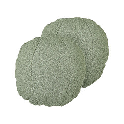 Beliani Lot de 2 coussins RUTABAGA 30 x 30 cm Unicolore Vert