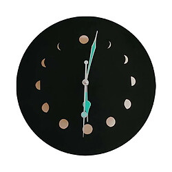 Horloge murale horloge murale lumineuse en bois lune horloge murale cycle maison horloge