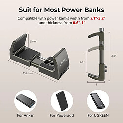 SANAG Support En Aluminium De Banque De Puissance, Pince De Montage Powerbank Pour Batteries Externes Portables Avec Plage De Largeur De 53 Mm À 81 Mm - 2790