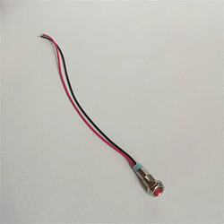 Avis 24v 6mm signal d'alimentation alimentation led lampe témoin métallique pré-câblé rouge