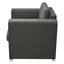 Acheter vidaXL Fauteuil gris foncé tissu