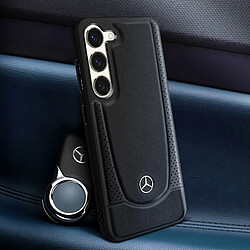 Avis Mercedes Coque pour Samsung Galaxy S23 Cuir Véritable Bords Surélevés Noir