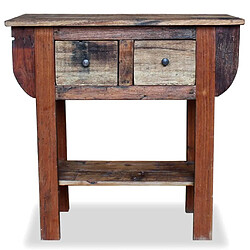 vidaXL Table console Bois de récupération massif 80 x 35 x 80 cm