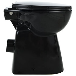 Acheter vidaXL Toilette haute sans bord fermeture douce 7 cm Céramique Noir