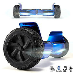 YOMME MOBILITÉ Hoverboard 8.5 Pouces Tout-Terrain - Bleu Chromé