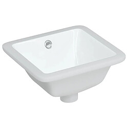 vidaXL Évier salle de bain blanc 30,5x27x14 cm rectangulaire céramique