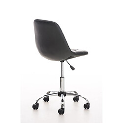 Acheter Decoshop26 Chaise de bureau tabouret sur roulettes hauteur réglable en PVC noir et métal chromé 10_0002485