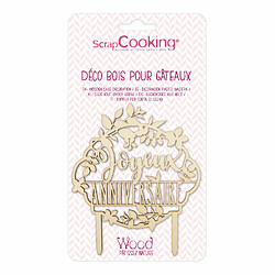 Avis Scrapcooking Cake topper en bois - Joyeux anniversaire