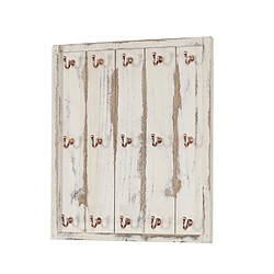 Mendler Porte-tasses Marano, étagère de suspension, planche aux tasses, style shabby, vintage 50x45x5cm ~ blanc