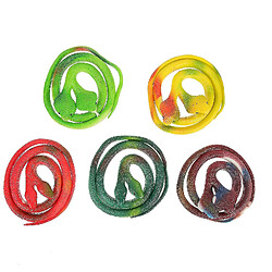 5pcs Jouets Simulation de Serpent Jouets Serpent à Double Tête Jouets Faux Serpent Jouets Spoof Jouets Serpent en Caoutchouc