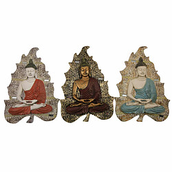 Décoration murale DKD Home Decor Buda Résine (19 x 3.1 x 26.5 cm) (3 pcs)