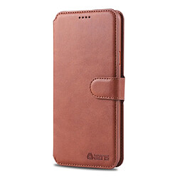 Wewoo Housse Coque Pour Galaxy S9 AZNS Texture du mollet Etui en cuir avec rabat horizontal magnétique support et logements cartes et cadre photo Marron