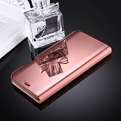 Acheter Wewoo Coque or rose pour iPhone X galvanoplastie miroir horizontale flip étui en cuir avec support