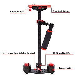 Wewoo Stabilisateur rouge pour DSLR et DV Digital Video & Cameras, gamme de capacité 0.5-3kg tenu dans la main de fibre de carbone de S60T 38.5-61cm pas cher