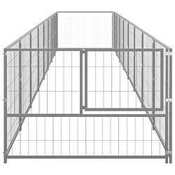 Avis Helloshop26 Chenil extérieur cage enclos parc animaux chien argenté 8 m² acier 02_0000301