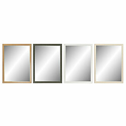 Miroir mural DKD Home Decor 56 x 2 x 76 cm Verre Naturel Gris Marron Blanc polystyrène (4 Pièces)