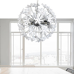 Suspension lustre blanc Luminaire plafond d'interieur boule blanche 4 lumières