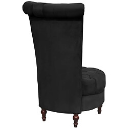 Avis vidaXL Chaise de canapé avec dossier haut Noir Tissu