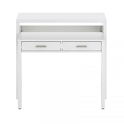 Dansmamaison Console bureau extensible Blanc - NIAL pas cher