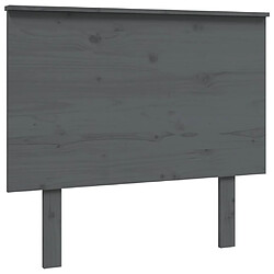 vidaXL Tête de lit Gris 94x6x82,5 cm Bois massif de pin