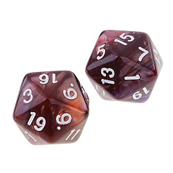 Acheter 10 Pcs 20 Faces Dés D20 Polyédrique Dés Pour Donjons Et Dragons Jeux De Table Café Violet