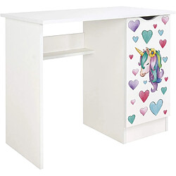 Leomark Bureau blanc avec étagère ROMA - La Licorne