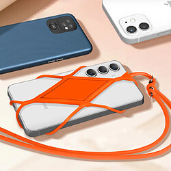 Acheter Avizar Cordon silicone pour Smartphone universel Tour du Cou Orange