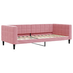 vidaXL Lit de repos sans matelas rose 90x200 cm velours