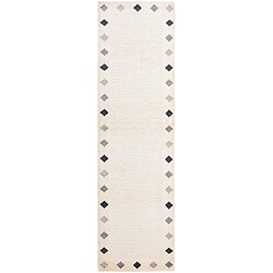 Vidal Tapis de couloir en laine 300x84 beige Darya