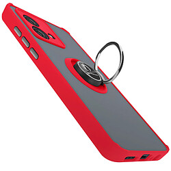 Avizar Coque pour Motorola Moto G84 Bague Métallique Support Vidéo Rouge