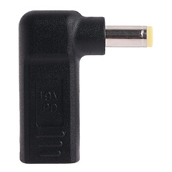 Avis Wewoo Chargeur USB-C / Type-C Femelle à 5,5 x 2,5 mm Connecteur adaptateur coudé mâle