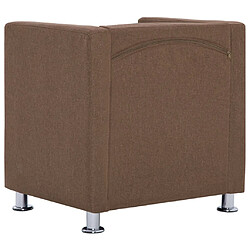 Acheter vidaXL Fauteuil cube Marron Tissu