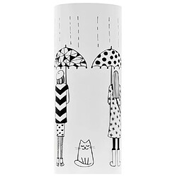 vidaXL Porte-parapluie Femmes Acier Blanc