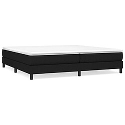 vidaXL Sommier à lattes de lit avec matelas Noir 200x200 cm Tissu