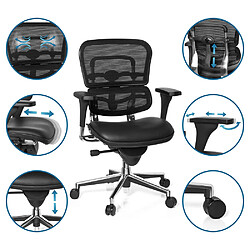 Avis Siège de bureau / Fauteuil de direction ERGOHUMAN tissu maille noir hjh OFFICE