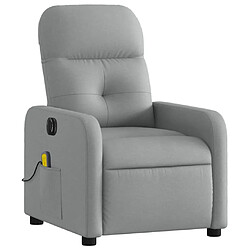 Avis Maison Chic Fauteuil Relax pour salon, Fauteuil de massage inclinable électrique gris clair tissu -GKD44355