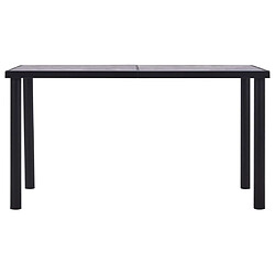 Maison Chic Table de salle à manger,Table à dîner Noir et gris béton 140x70x75 cm MDF -GKD89497