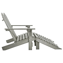 Avis Maison Chic Chaise de jardin 2 places - Fauteuil d'extérieur Adirondack et repose-pied Sapin Gris -MN59138