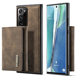 Dg.Ming Coque en TPU + PU avec béquille magnétique café pour votre Samsung Galaxy Note20 Ultra