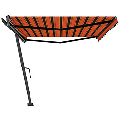 Acheter vidaXL Auvent manuel rétractable sur pied 500x300 cm Orange et marron