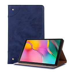 Wewoo Housse Coque Etui à rabat horizontal en cuir de style livre pour Galaxy Tab A 10.1 2019 T510 / T515avec porte-cartes et / Portefeuille Bleu marine