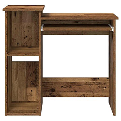 Acheter vidaXL Bureau avec étagères vieux bois 84x40x78 cm bois d'ingénierie