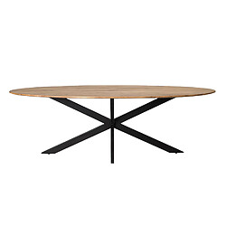 Moloo URBAN-Table à manger ovale 10/12 personnes L240, Spider et Acacia