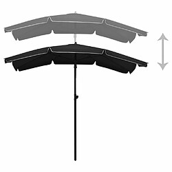 Acheter Maison Chic Parasol Jardin | Parasol de jardin avec mat 200x130 cm Noir - GKD99701