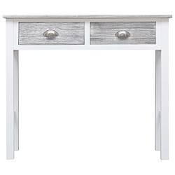 Avis vidaXL Table console Gris 90 x 30 x 77 cm Bois