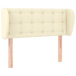 Maison Chic Tête de lit scandinave avec oreilles,meuble de chambre Crème 83x23x78/88 cm Similicuir -MN20817