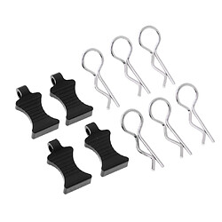 1/8 1/10 RC Buggy Bodyshell Clips Pins Pour Redcat HPI HSP 6Pcs Noir