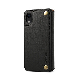 Avis Wewoo Housse Coque Pour iPhone XR Denior V4 de luxe en cuir de vachette avec rabat horizontal support et fentes cartes et portefeuille noir