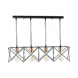 Acheter Luminaire Center Suspension Midi Cuivre poli,Noir mat 4 ampoules 1,75cm